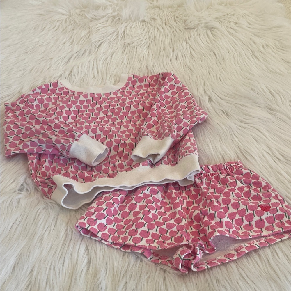 Pink Chicken Organic Cotton Toddler Girls Short Set